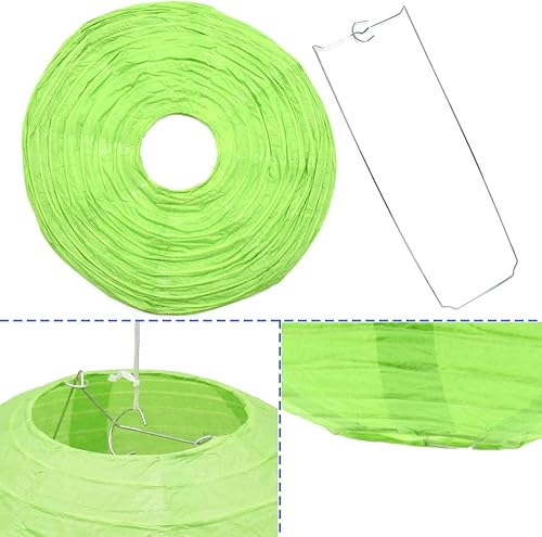 Miniatura 3 de Hocansen 3 linternas de papel decorativas redondas chinas para cumpleaños, Halloween, boda, baby shower, decoración del hogar, fiesta (12 pulgadas,