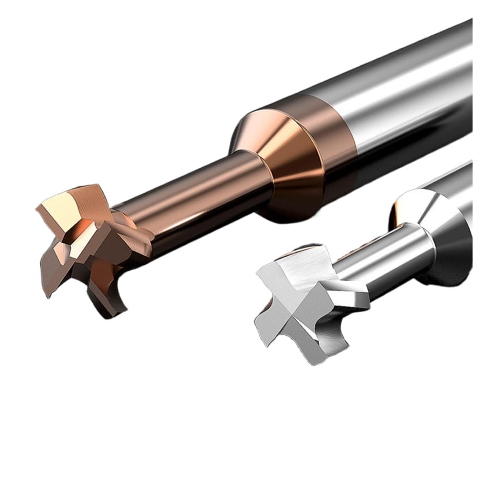 Fresa de extremo de fresado con ranura en T HRC55 de carburo recubierto de TiCN, broca enrutadora de ranurado de acero de tungsteno-1 ud.(Steel D6x2H)