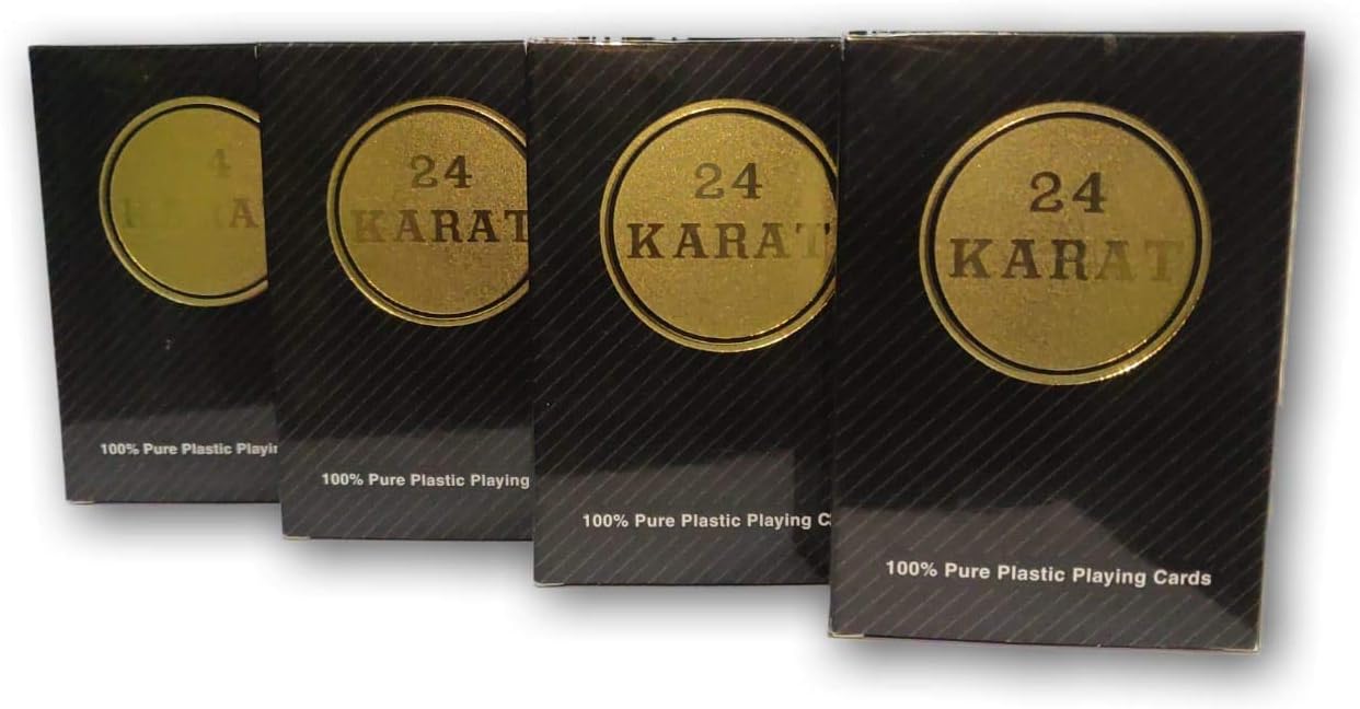 VASU TRADERS 24k Plastic Playing Cards (Set of 4)
