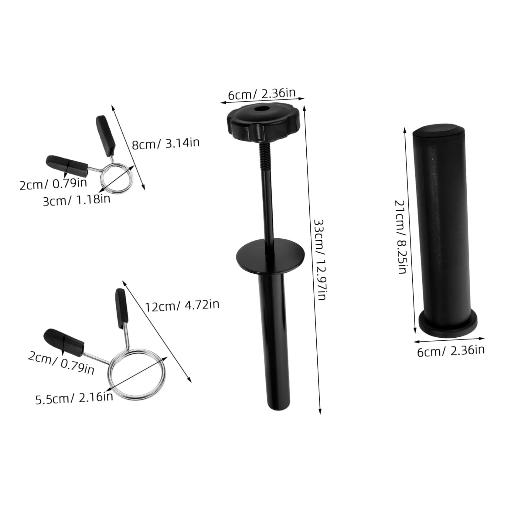 Toyvian Pasador de para Pesas de Adaptador para Barra de Gimnasio Mecanismo de Bloqueo Rápido Estabilidad Compacto y Compatible para Entrenamiento Fitness