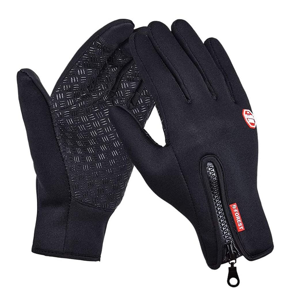 TINAYAUE Touchscreen Fleece Insulated Gloves, Thermal Windproof Snow-Proof Warm Gloves Winter Sports Ski Riding Bike Mittens