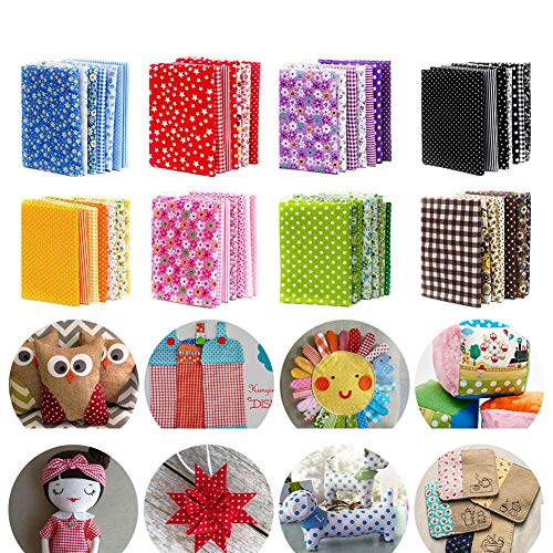 150Pcs 4" x 4" (10cm x 10cm) Cotton Craft Fabric Bundle Squares,Squares Sheets Patchwork,Pre-Cut Quilt Squares,DIY Sewing Quarters Bundle,Quilting Fabric Bundles by OJYUDD - Used condition - US$7.84