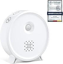 Satisure Natural Sounds Box, White, Modern Bird Chirping Box with Toilet Motion Sensor, 9 Bird Songs, Stream Whispers, Sea Noise for Toilet