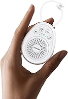FOXFINE Portable White Noise Machine: 30 Soothing Sounds, Timer & Memory, Rechargeable for Sleep, Baby, Adults & Travel - White