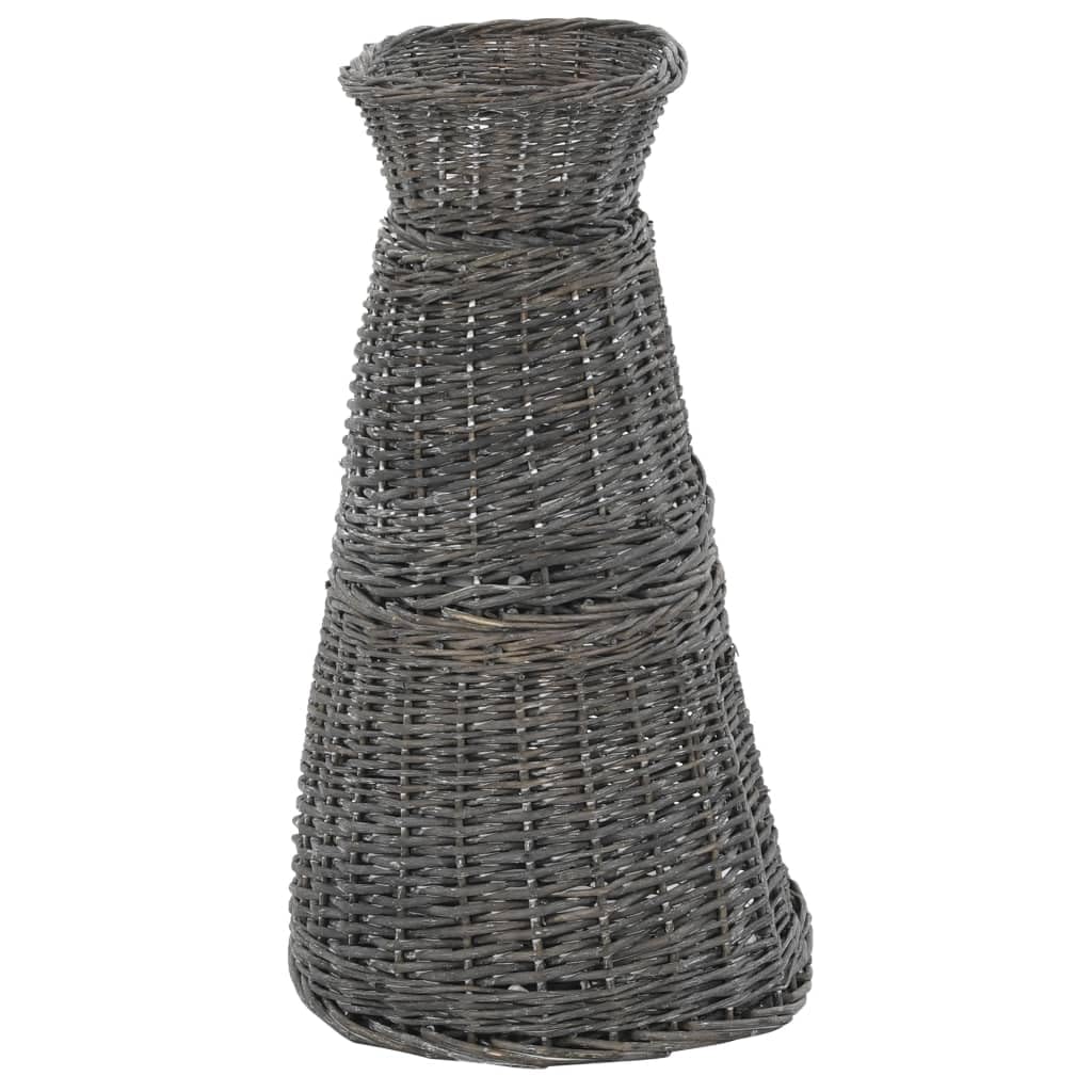 Juego de 3 cestas para gatos con cojín gris 47 x 34 x 60 cm mimbre natural, cesta para gatos, rascador, árbol trepador de sisal, muebles rascadores, cueva, nido interior para adultos, gatos y