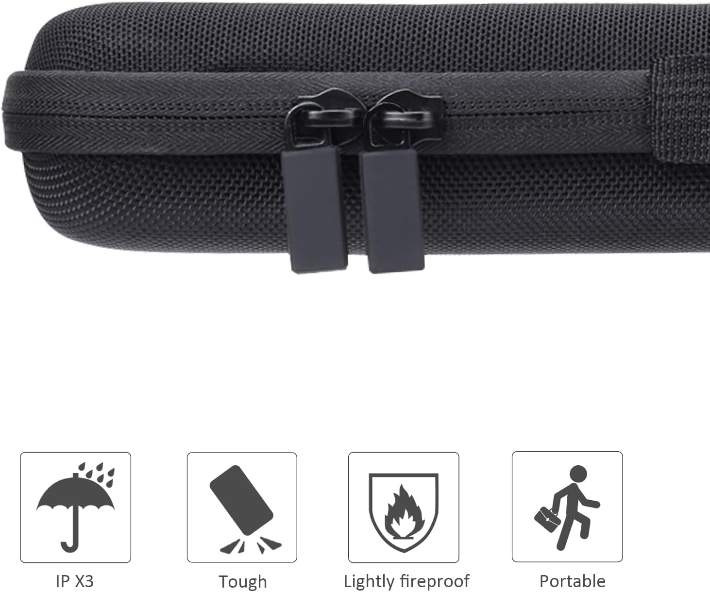 co2CREA Twardy futerał podróżny twardy pokrowiec do klawiatury Logitech Signature K650 (tylko pudełko, tylko etui) (czarny)