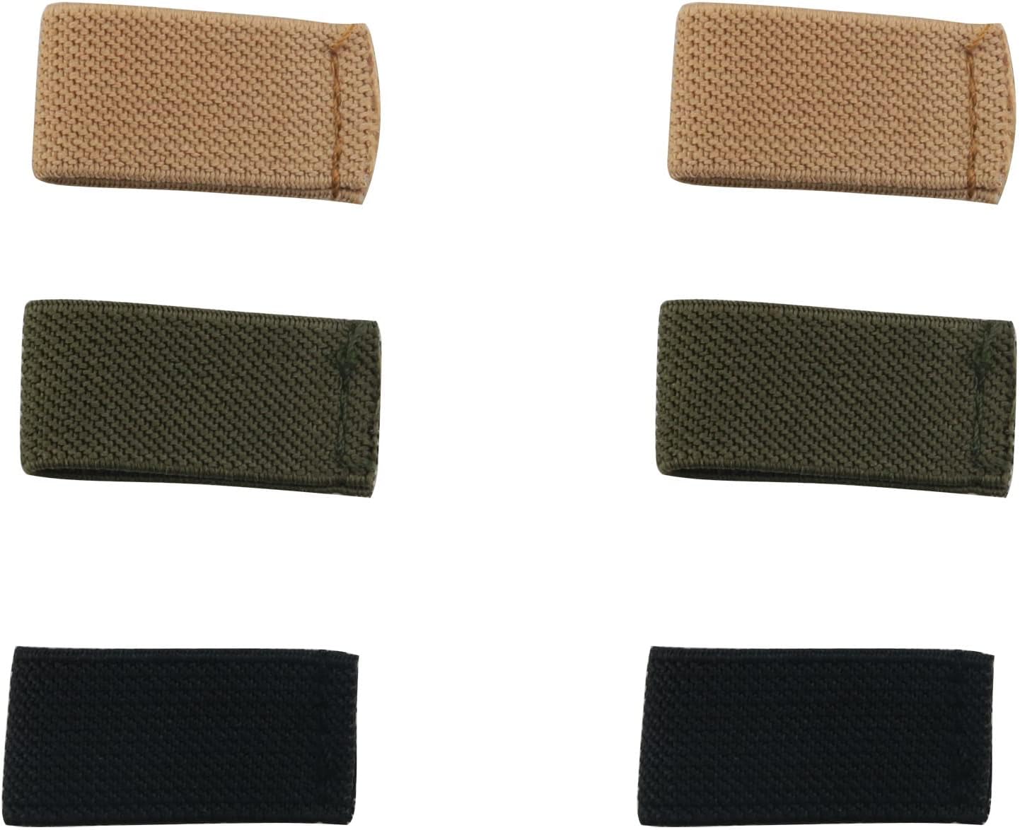 ZCZQCBelt Keeper 6PCS 3Colors Web Belt Elastic Loop Keepers Retainers for 3.5-4cm Wide Belts