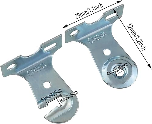 Miniatura 10 de Soporte de montaje para ventana enrollable, 1 par de soportes de montaje interior con tornillos