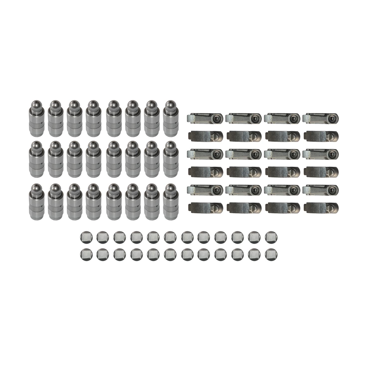 24x - Ventilstößel 059109521E 059109521C 24x - Kipphebel 059109444 059109444W 24x - Druckstücke 059109075D 059109075E Ersatz für A4 A6 A8 PA-SS-AT SU-PE-RB 2,5 TDI