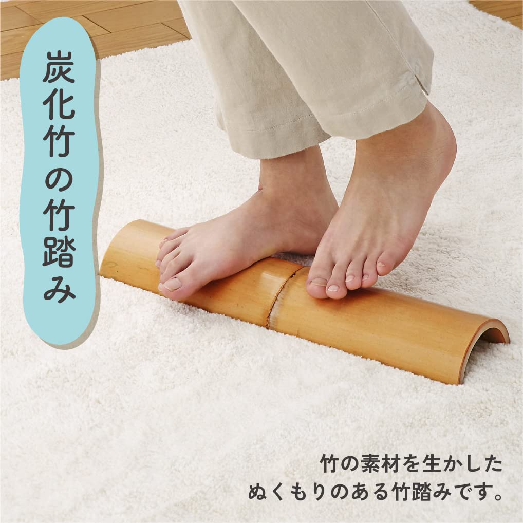 竹製足踏み竹 40本 業販 Amazon | 酒井産業 国産 炭化竹の竹踏み 足裏マッサージ 外反母趾