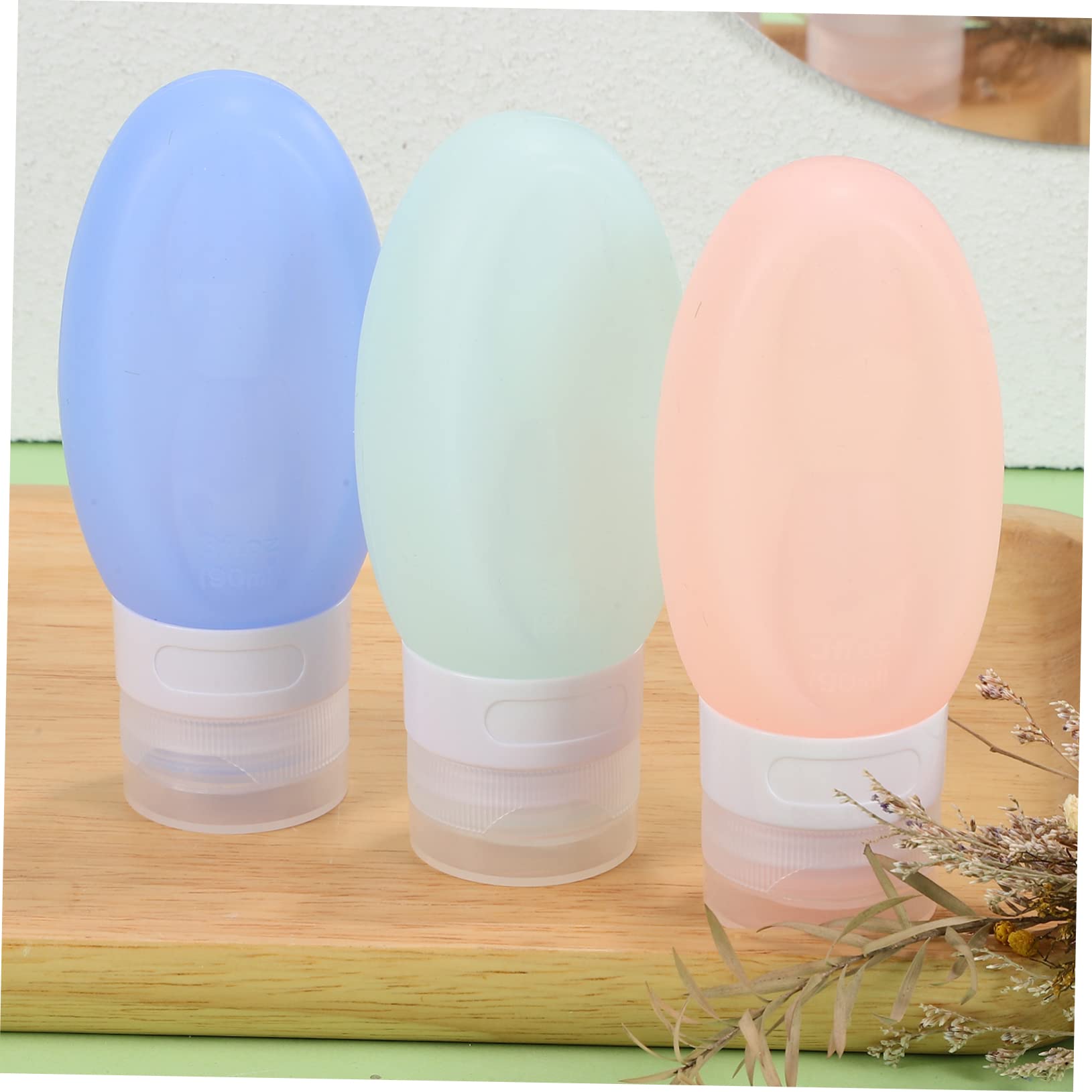 BESTYASH 3 Set Imbottigliato Bottiglie Da Viaggio Da Viaggio Bottiglia Ricaricabile Flaconi Da Toilette Da Viaggio Bottiglie Da Viaggio Ricaricabili Gel Di Silice 3 Pezzi * 3