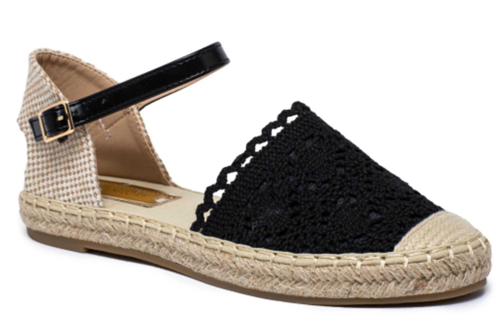Miro Boho Chic Alpargatas de Esparto con Encaje para Mujer - Sandalias Cómodas Cuñas de Yute para Novia y Verano