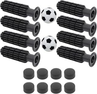 16 Pcs Foosball Grips with End Plugs Lightweight Table Football Handle Replacement