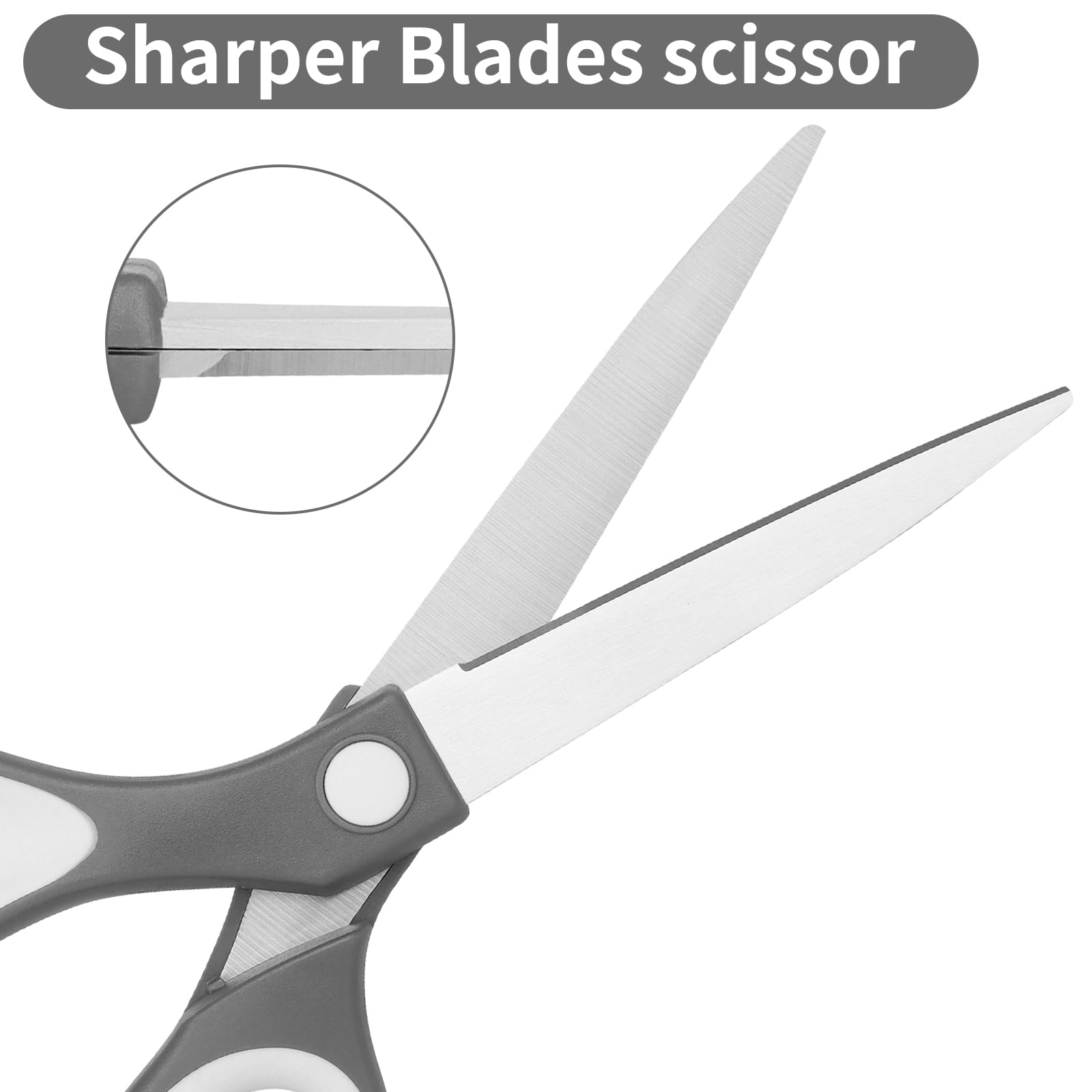 Left Handed Scissors, Premium Multi-Purpose Shears, Sharp Stainless Steel Blades for School Office, Household Goods Cutting,3-Piece Set - Image 4