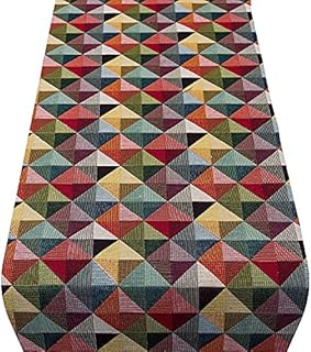 Linen Loft Harlequin Tapestry Table Runner. Multicoloured and Modern Design. Dinner Party Table Decoration. Available in two sizes. (30cm x 180cm)