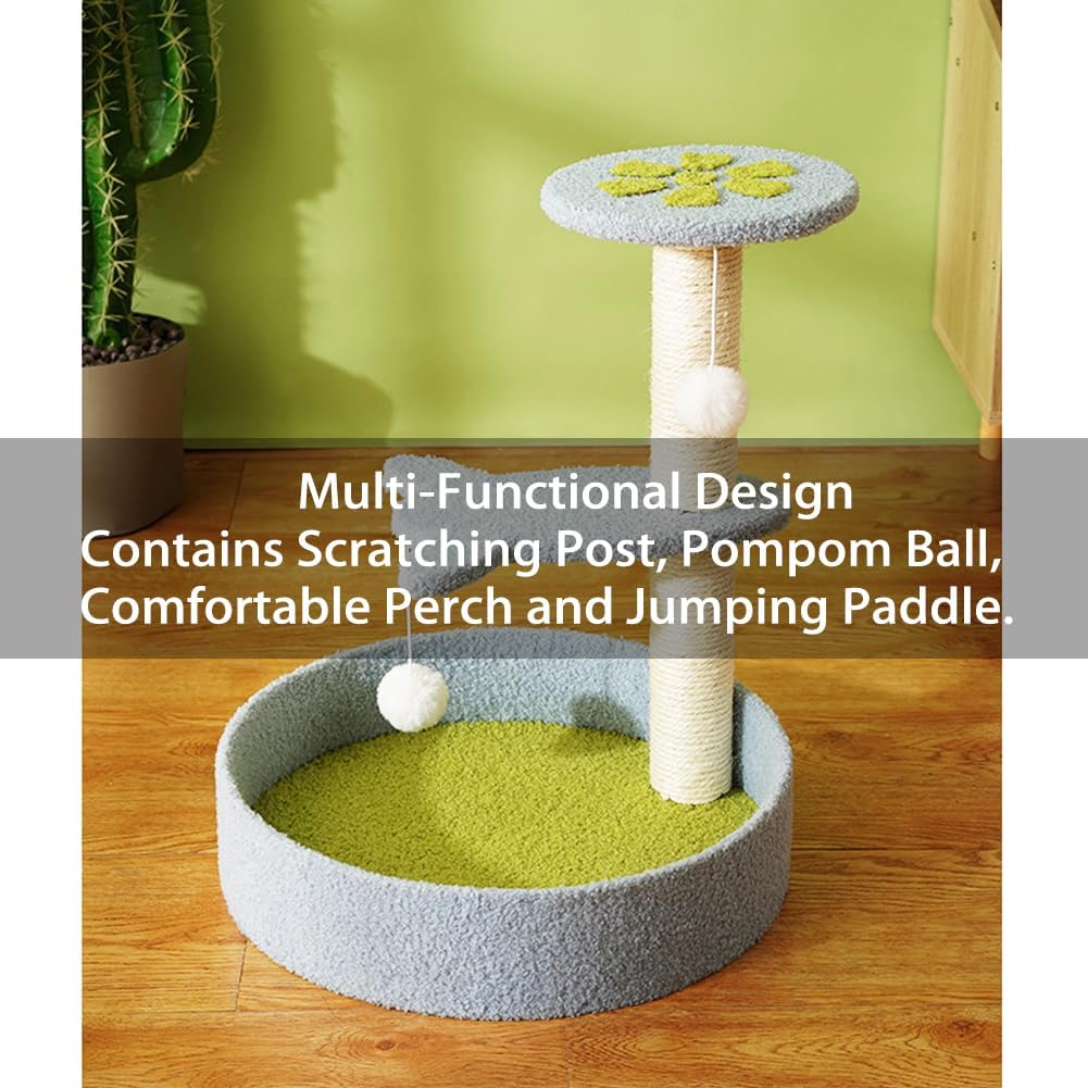 review Flower Cat Tree for Indoor Cats Small Space, 19