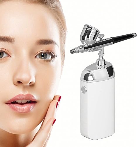 Miniatura 4 de Aerógrafo portátil facial de oxígeno, pulverizador de niebla facial, dispositivo de niebla facial, mini kit de aerógrafo facial para decoración de