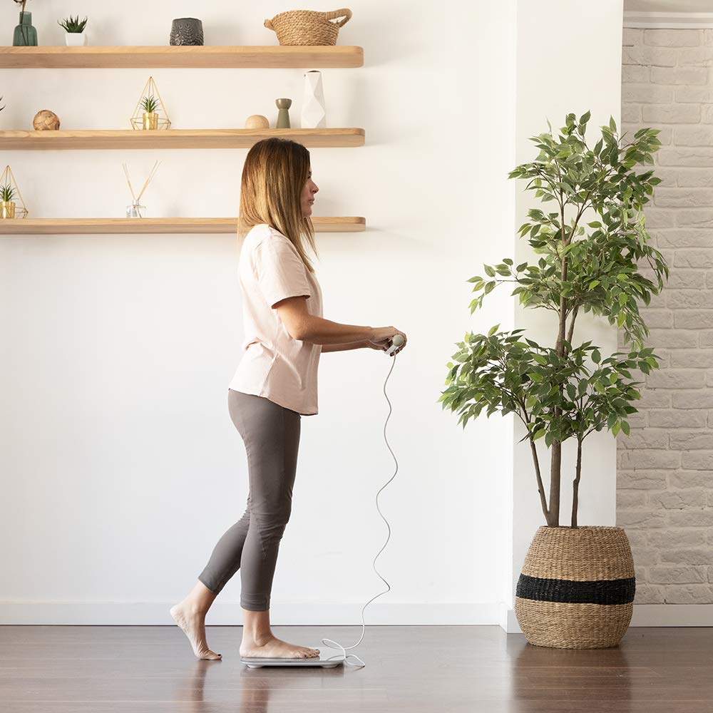 Cecotec Waage Surface Precision 10600 Smart Healty Pro Beige. Mit App, Bluetooth-Konnektivität, Leiste mit Sensoren für die Bioimpedanzmessung, 15 Parameter, extraplanes Design