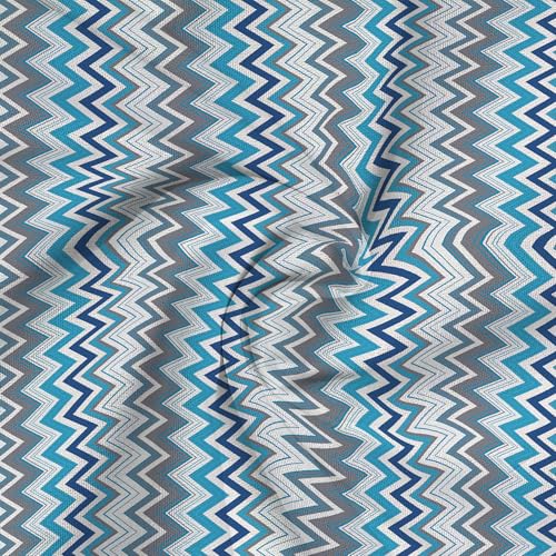 Image of Livspace Cotton Super King Size Bedsheet for Double Bed | 108 inch x 108 inch | 144 TC Flat Cotton Bedsheet with 2 Pillow Covers, Soft & Breathable - Bello Pure Nest Collection (Blue)