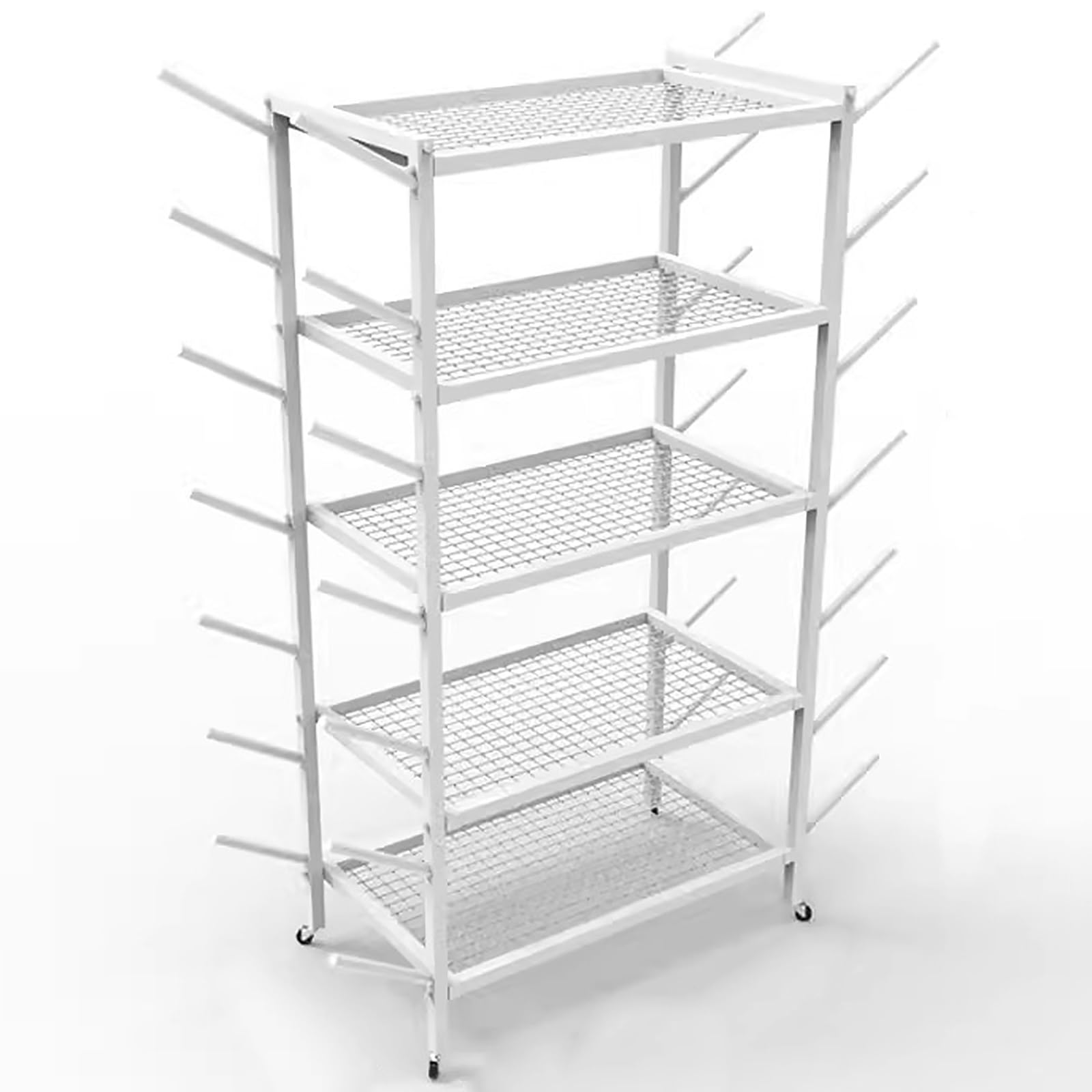 Soporte para Esterilla de Yoga, Soporte Independiente de 5 Niveles - Organizador móvil para esterillas de Fitness y Rodillos de Espuma, Ideal para gimnasios, Estudios, escuelas y Clubes - So