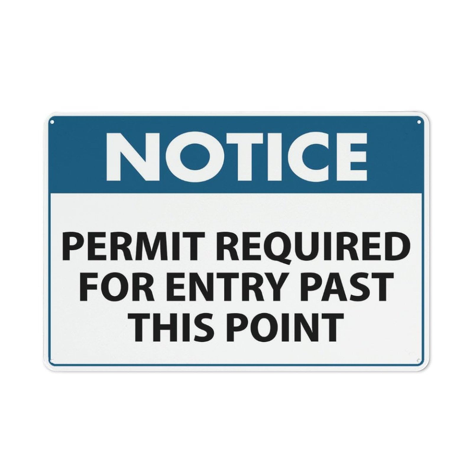 peiyeety Notice Permit Required Sign - 8"x12" Rust Free Aluminum, Outdoor/Indoor For Home/Business/Yard
