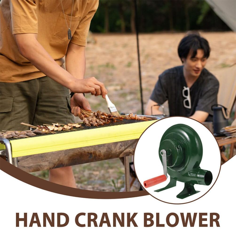 HANABASS 250w Portable Handheld Air Blower Manual Fire Blower for Bbq Camping and Outdoor Use Construction Lightweight Design for Grilling and Picnic Cooking