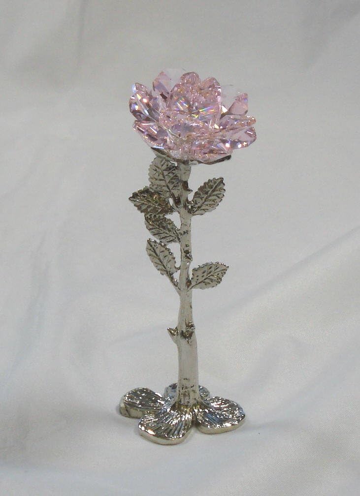 Pink Crystal Rose Made Using Crystal