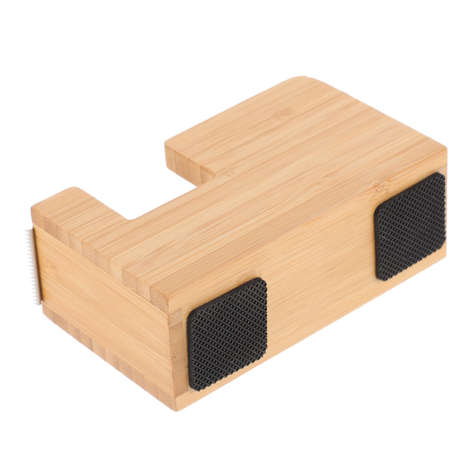 HOMSFOU 2 Pezzi Distributore Nastro Adesivo Portatile Bamboo per Nastro Adesivo per Ufficio e Scuola Design Elegante e Facilita Utilizzo