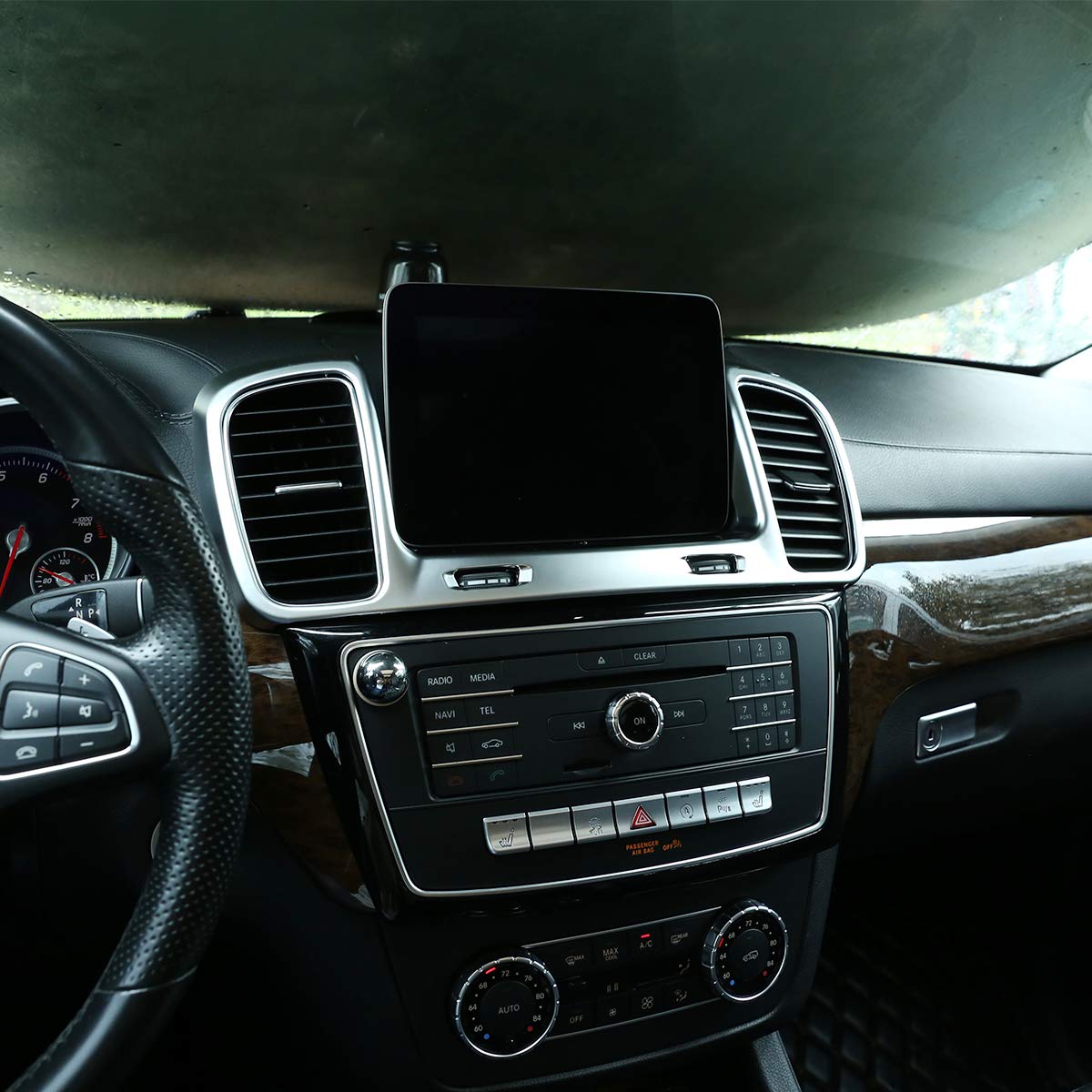 samochód ABS matowy centralny sterowany wylotem powietrza dekoracyjna rama wykończenia do Benz GLS GLE klasy akcesoria samochodowe