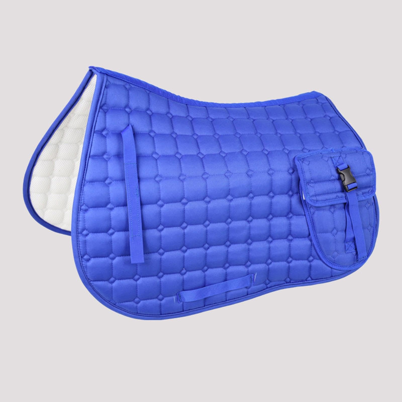 Fenteer para Silla de Montar de Caballo, Accesorio para Ecuestre, Suministros ecuestres con Bolsillo para competición, Azul