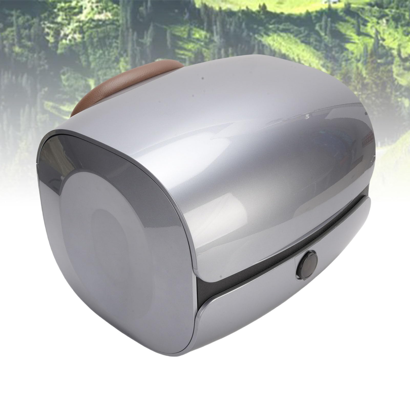Cryfokt Durevole Bauletto per Moto in ABS 32 Litri con capacità di 32 Litri, Resistente Alla Pioggia, con Serratura per Motociclisti (grigio argento)
