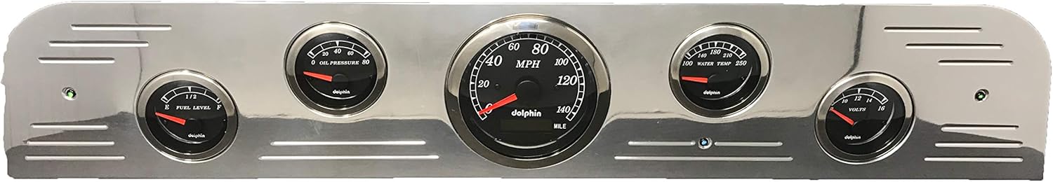 Dolphin Gauges 5 Gauge GPS Dash Panel Set Compatible with 1967 1968 1969 1970 1971 1972 Ford Truck
