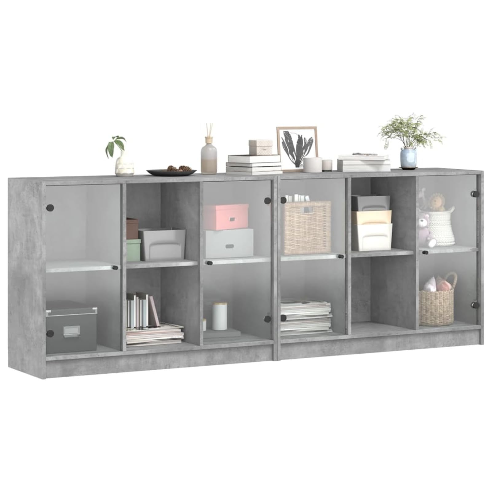 Gecheer Librería con puertas, armario librería, estantería con puertas, librería moderna, librería vitrina, vitrina, vitrina salón, vitrina salón, armario vitrina, vitrina sala, vitrina vitrina,