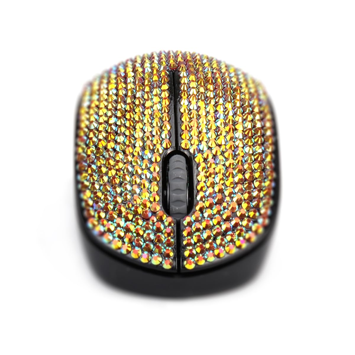 Bling Bezprzewodowa mysz, 2,4 G, bezgłośna mysz z odbiornikiem USB, przenośna mysz komputerowa do komputera, tabletu, laptopa, kolor złoty