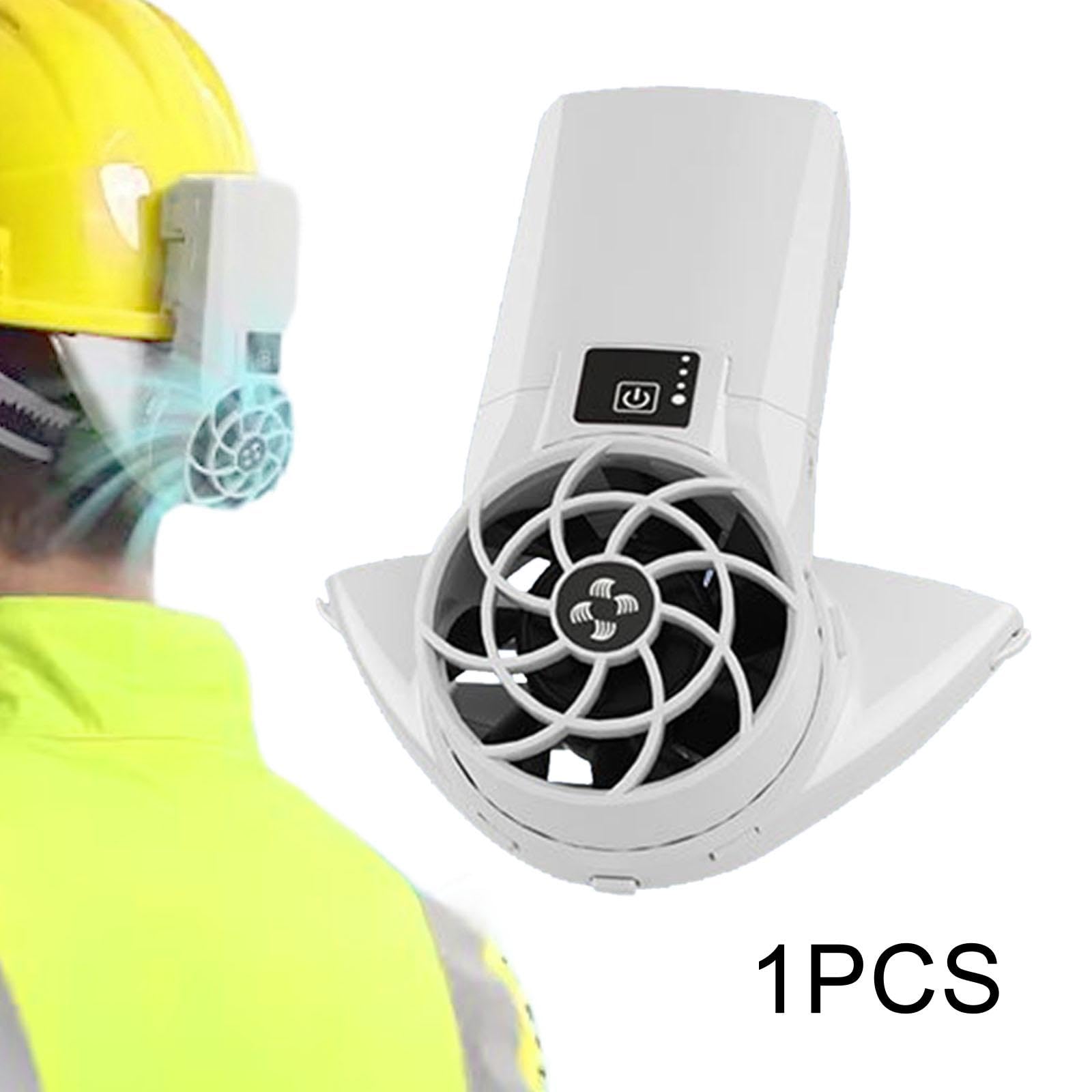 Almencla Ventilateur de Casque de Chantier, Multifonctionnel, Réglable, Portable et Rafraîchissant, Idéal pour Les Chantiers de Construction En été et Les Sall