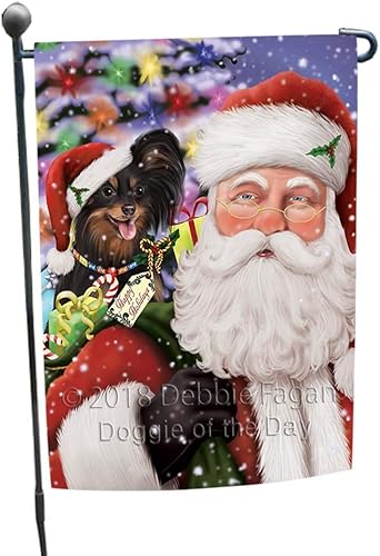 Miniatura 1 de Doggie of the Day Russian Toy Dog Garden Flags - Christmas Santa with Presents - Double Sided - Yard Lawn Spring Decorative Gift - Home Decor 12