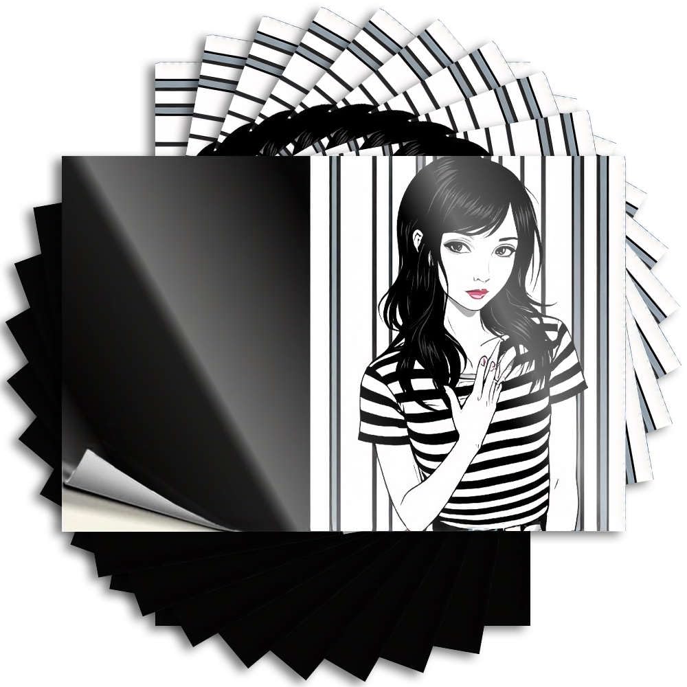 Tattoos Farmhouse Front Porch Decor Peel and Stick - A Woman in A Striped Shirt Standing Against Vertical Lines. Tumbler Square Waterproof Vinyl for Fall(6X9CM)