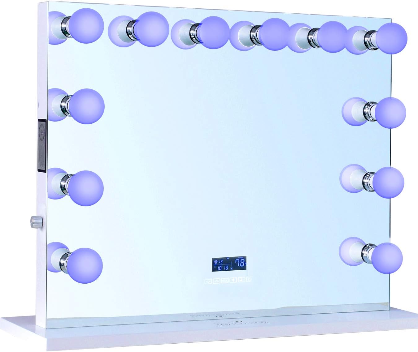 ReignCharm Hollywood Vanity Mirror 12 Color Changing LED Light Bulbs, Bluetooth