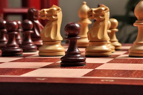 Miniatura 9 de Juego de ajedrez The Grandmaster - Solo piezas - 4.0" King (caoba dorada)