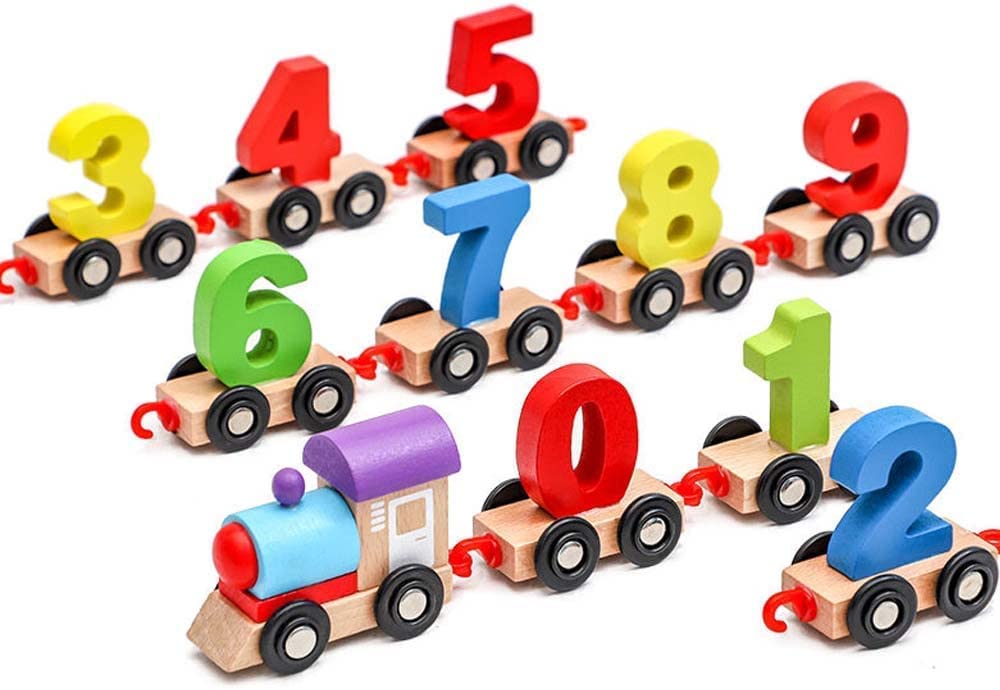 Kidology Wooden Train Toy Set 11pcs, 0 to 9 Train Set Includes 1 Engine Cars for Kids Early Educational Train Cars Digital Toy Set for Children (11 Pcs, Number Train) (B0BC3TXZNK) Amazon Price History, Amazon Price Tracker