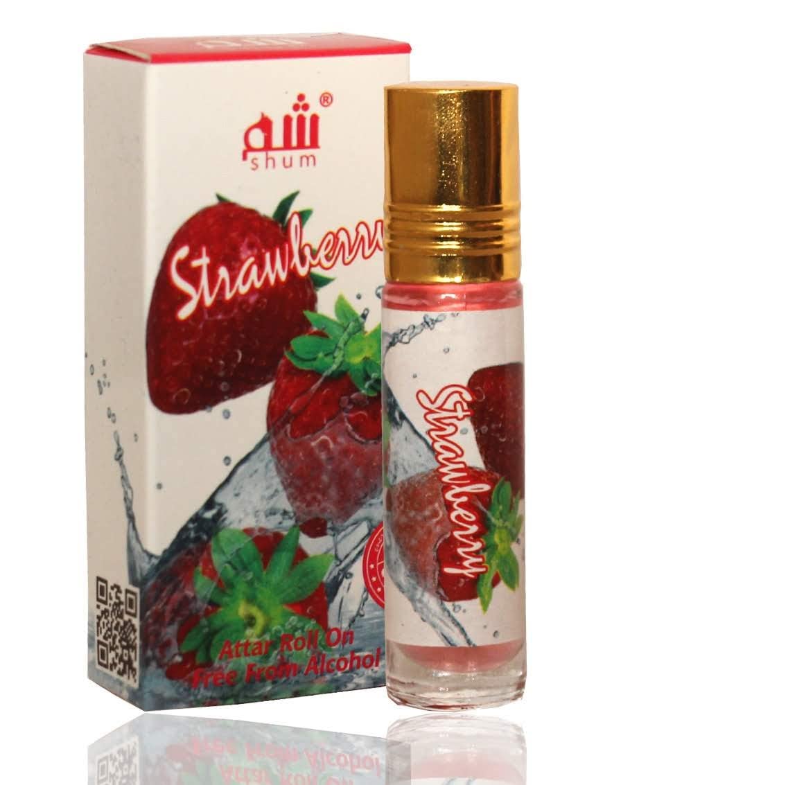 Shum Strawberry Concentrated Attar Non-Alcohol Fruity Floral Fragrance for Women 8ml