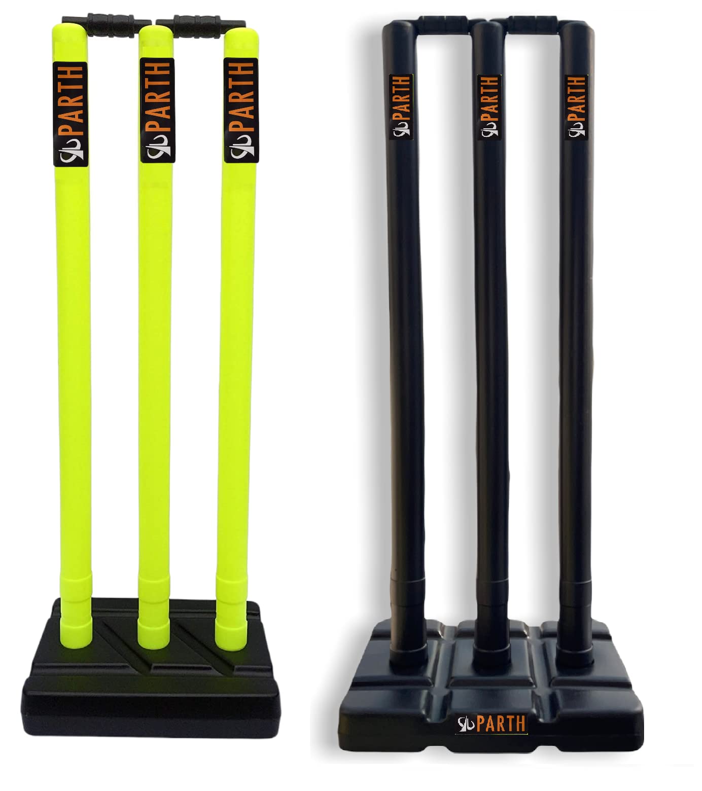 Parth Combo of 2 Full Size 32" Heavy Plastic Cricket Full Stump Set (Black Floro) (B09LHC2V1N) Amazon Price History, Amazon Price Tracker