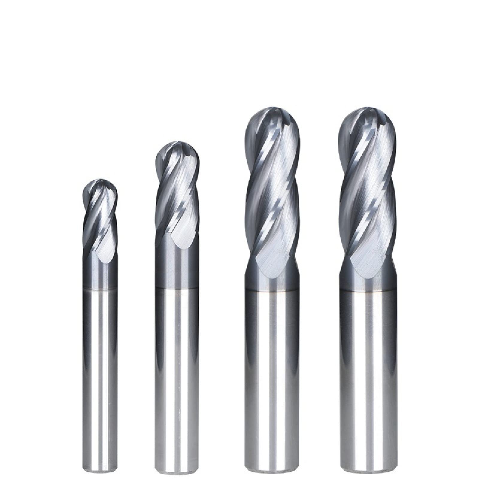 1 Pezzo Fresa A Sfera In Acciaio Al Tungsteno A 4 Lame Fresa Elicoidale Fresa In Metallo Duro Fresa CNC Fresa,R5*20*D10*75