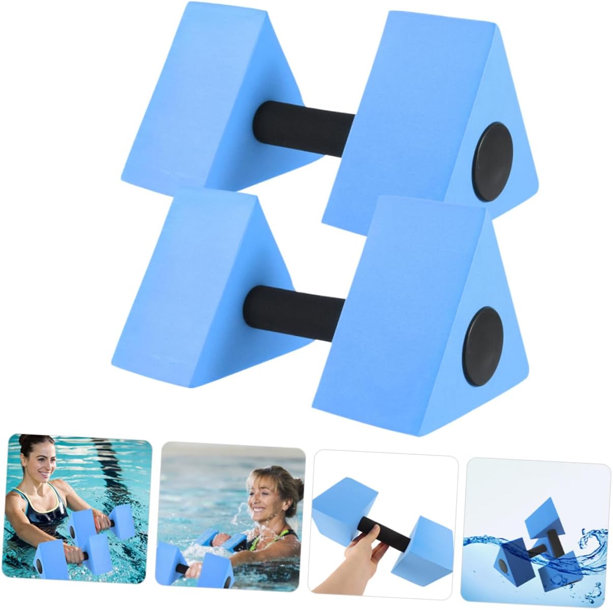 Pool Exercise Barbell - Fun Water Dumbbell For Swimming Workouts & Aqua Fitness