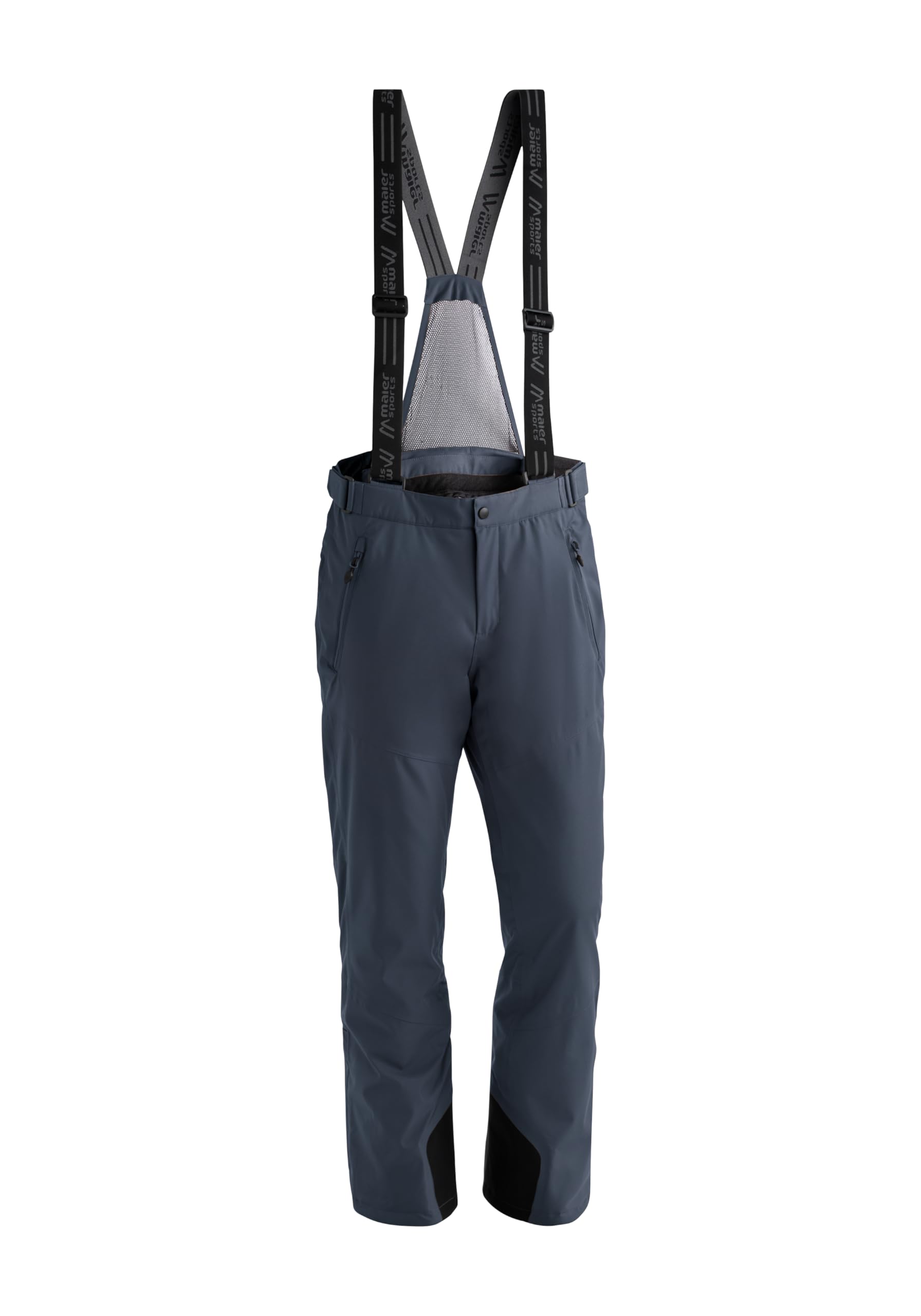Maier Sports Anton 2, Herren Skihose, wasserdichte Schneehose mit Hosenträgern, Stretchmaterial und Verstellbarer Bund, PFC-frei, mTHERM Wattierung & mTEX Wetterschutz, Schwarz, Gr. 98 (W33/L34)