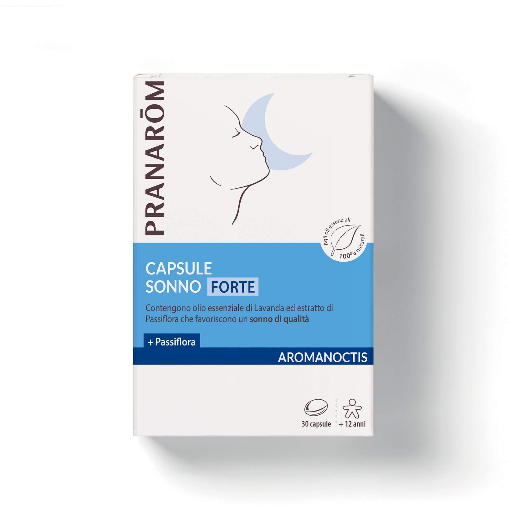 Pranarôm - Aromanoctis - Capsule Sonno Forte - Favoriscono l'Addormentamento e il Rilassamento - con Oli Essenziali Biologici - 30 Capsule
