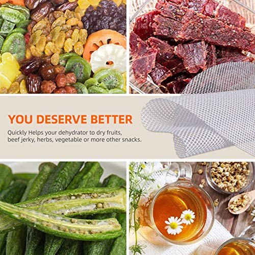 Silikon Dehydrator Blätter, Sopito 6 Stück 33cm Durchmesser Runden Antihaft Obst Dehydrator Blatt für Lebensmittel Obsttrockner – Bild 8