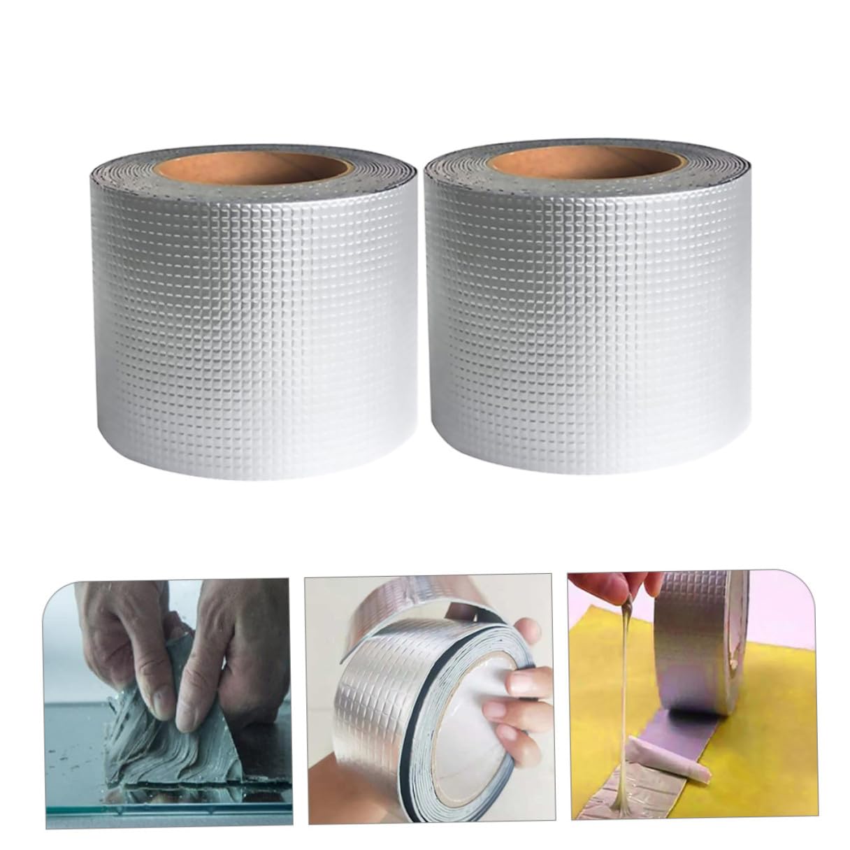 LIFKOME 2 rollos Cinta Butilo Sellado Exterior Goteras Techo Canaletas Reparación Tubos Adhesiva Resistente UV y Antienvejecimiento