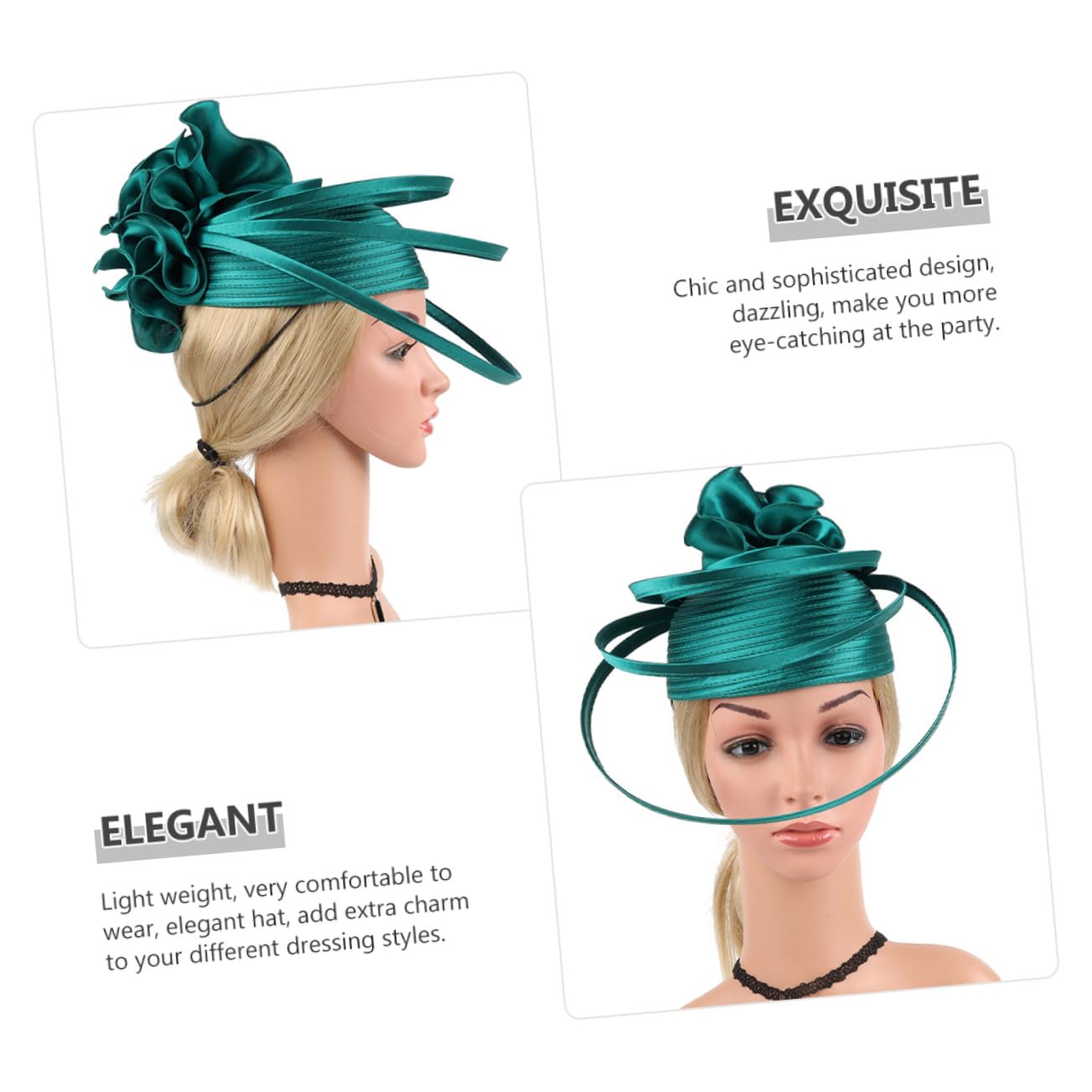 Gatuida Fascinator da Donna Elegante Resistente, Cappello da Sposa retrò Leggero Fascia, Accessorio per Chioma per Matrimoni, Banchetti e Feste Formali