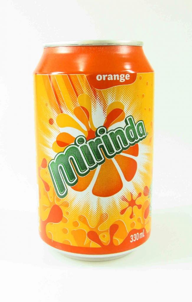 Pepsi Mirinda 0,33 Latas 24 Unidades Naranja Concentrada y Aromas Naturales de Naranja